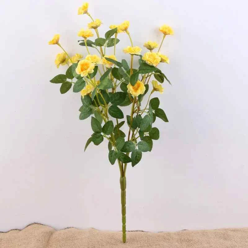 Artificial Silk Rose for Garden Decoration, Fake Bouquet, 15 Heads, Artificial Flowers, Christmas, Wedding, Home, Outdoor, 3Pcs