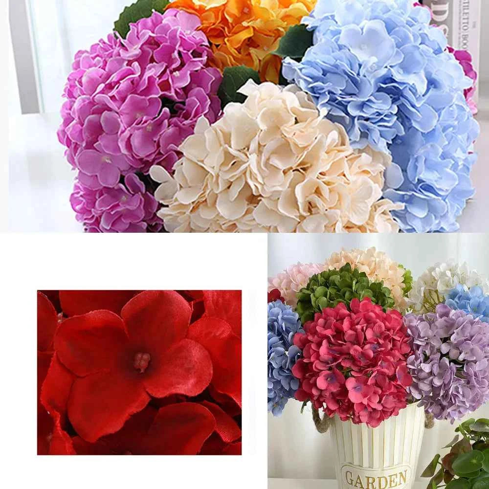 1 bouquet Artificial Silk Peony Hydrangea Flower Home Wedding Party Birthday New Year Valentines Day Floral Decor