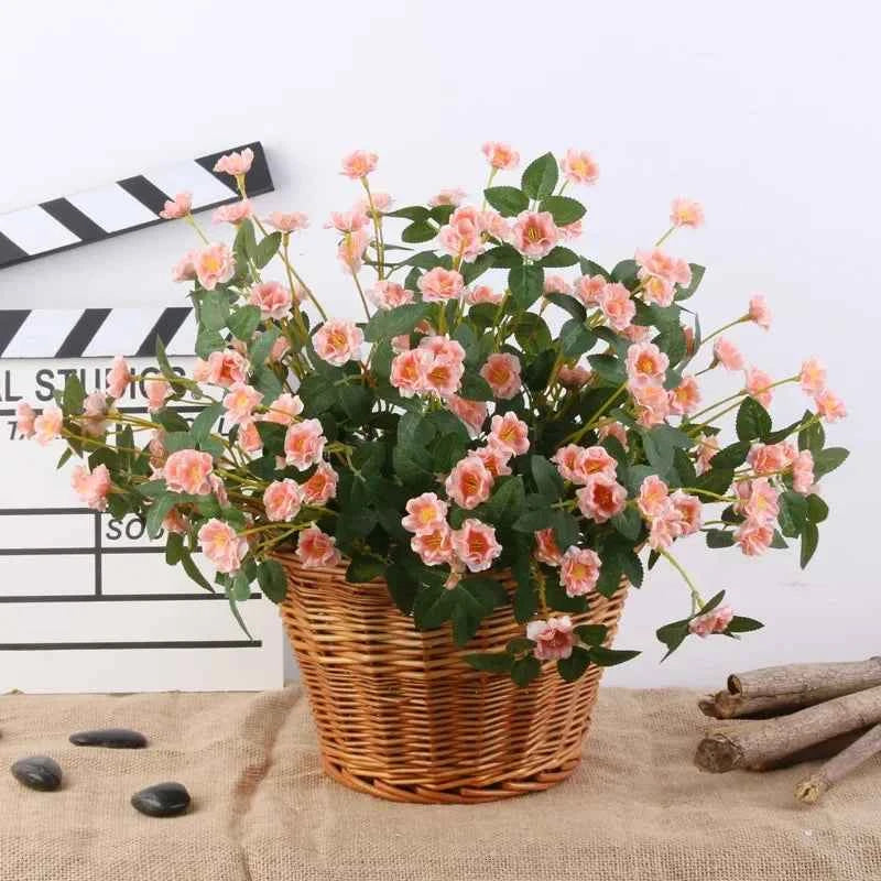 Artificial Silk Rose for Garden Decoration, Fake Bouquet, 15 Heads, Artificial Flowers, Christmas, Wedding, Home, Outdoor, 3Pcs
