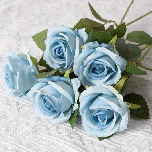 12pcs Realistic Artificial Rose Bouquet for Weddings, Birthdays, and More  for Floral Arrangements and Home Decor