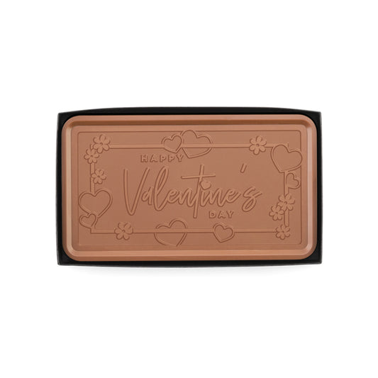 Engraved Premium Chocolate Happy Valentine’s Day (Love You A Latte) w/ Personalized Message & Photo 1lb Grand Bar