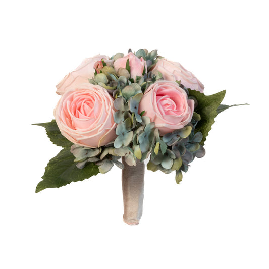PINK ROSE & HYDRANGEA MIST BOUQUET