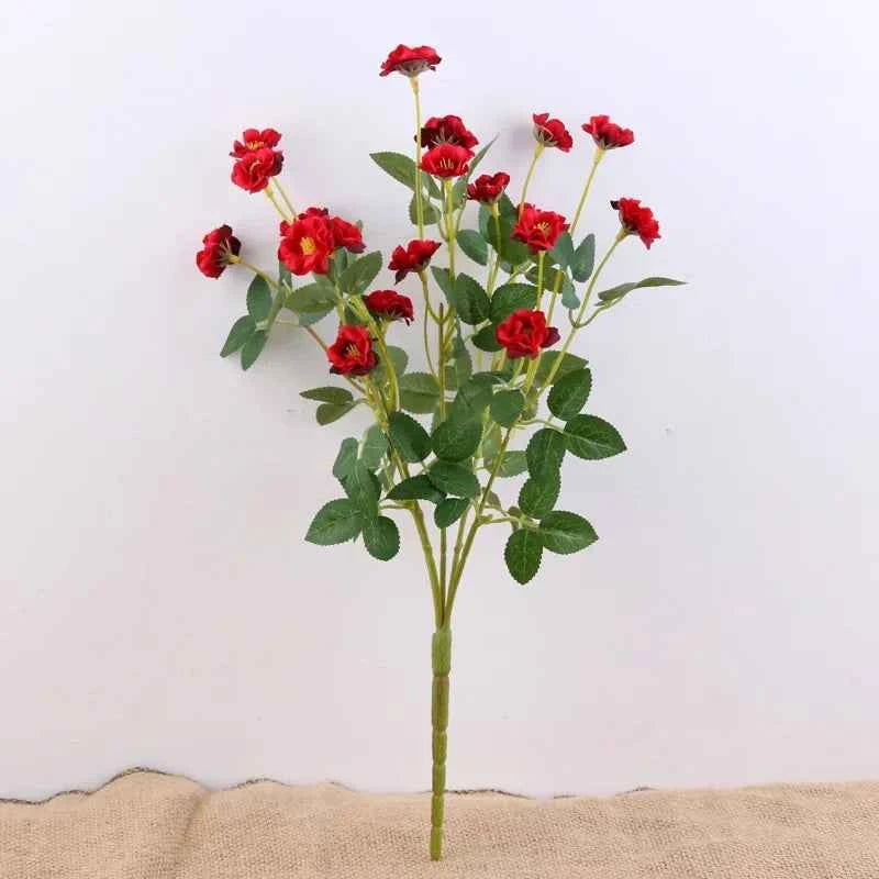 Artificial Silk Rose for Garden Decoration, Fake Bouquet, 15 Heads, Artificial Flowers, Christmas, Wedding, Home, Outdoor, 3Pcs