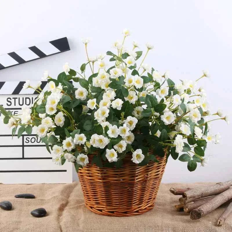 Artificial Silk Rose for Garden Decoration, Fake Bouquet, 15 Heads, Artificial Flowers, Christmas, Wedding, Home, Outdoor, 3Pcs