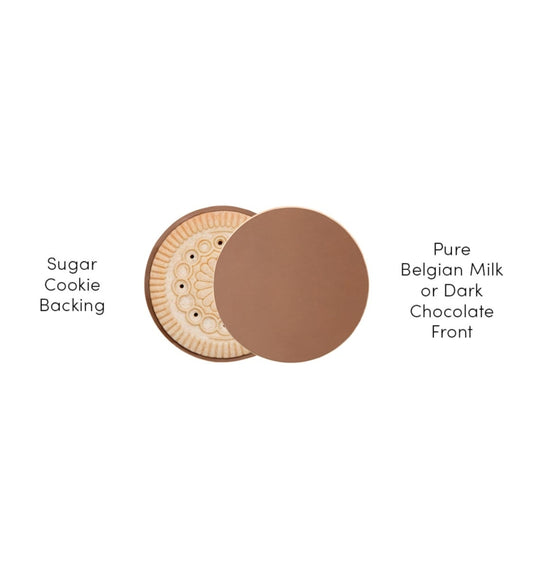 Milk or Dark Sugar Cookies Thank You Engraved Premium Chocolate Case of 50