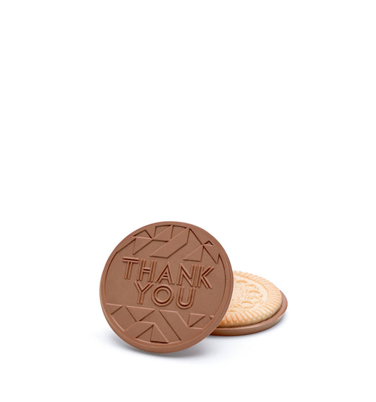 Milk or Dark Sugar Cookies Thank You Engraved Premium Chocolate Case of 50
